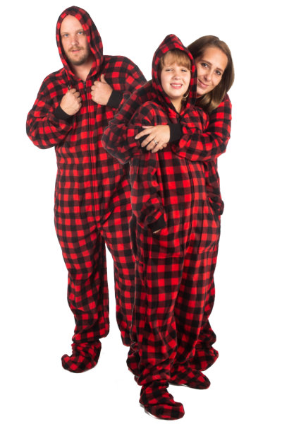 Buffalo plaid onesie adult hot sale